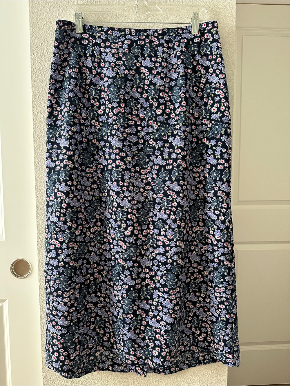 Blue Floral Skirt